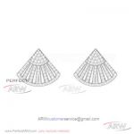 AAA Fake APM Monaco Paved Diamond Sector Earrings